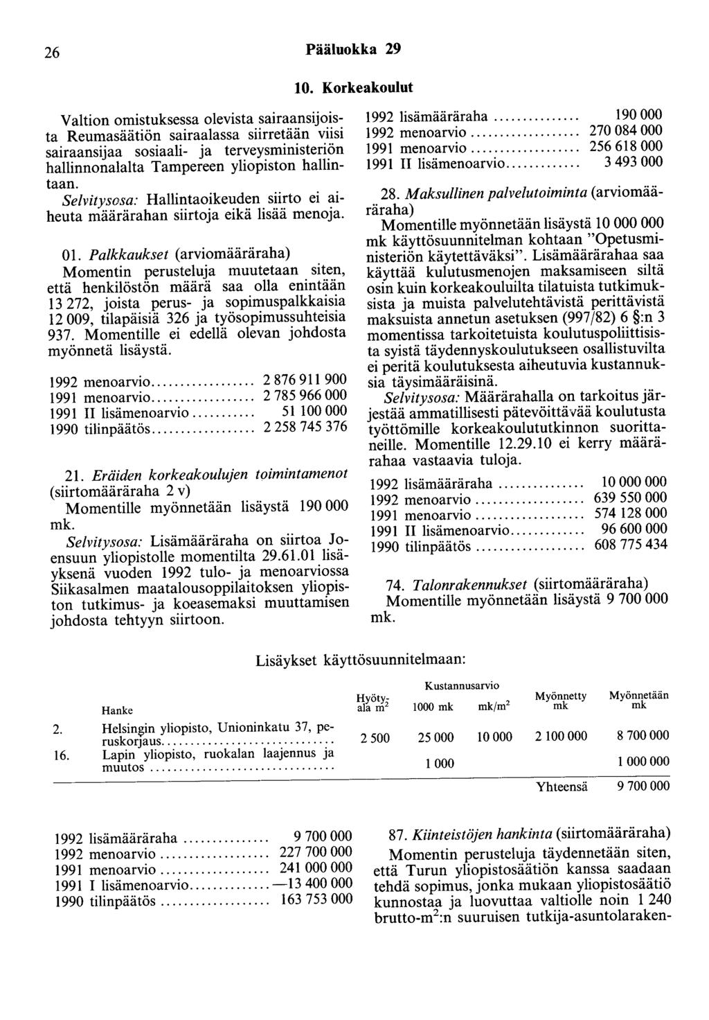 26 Pääluokka 29 10.