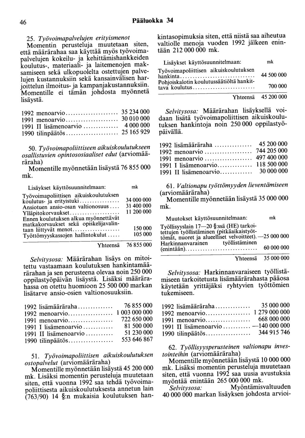 46 Pääluokka 34 25.