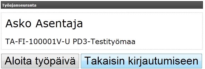 Sisään/ulos-leimaus ei vaadi kirjautumista Liikkuvan työn ratkaisuihin Työtapahtumien käyttäjille mahdollista