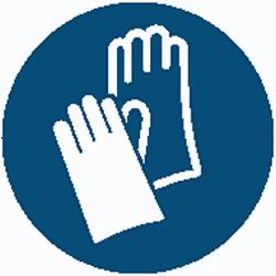 DIN-/EN-normit: DIN EN 166 Käsien suojaus Käytettävä testattuja suojakäsineitä: DIN-/EN-normit: DIN EN 374 Käyttöaika jatkuvassa kosketuksessa: 480 min Sopiva materiaali: NBR (Nitriilikumi).