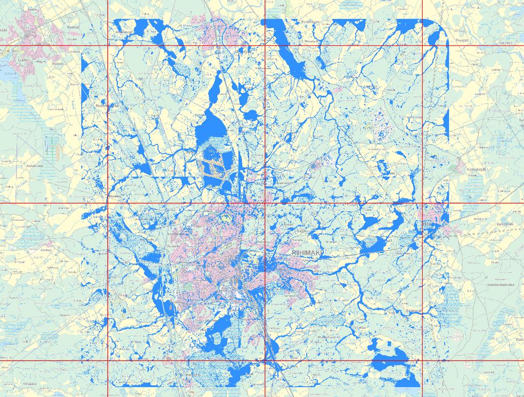 Puskurialueella lopulliset tulokset yhdistetään