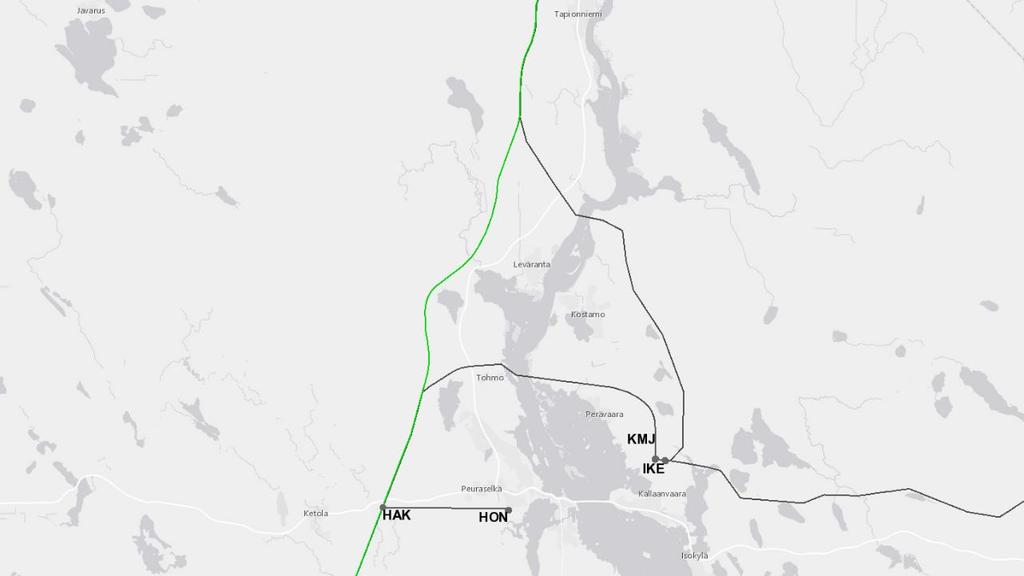 Kemijärven Biojalostamon ja Koillis-Lapin Sähkön kantaverkkoliityntäsuunnitelma Kokkosniva 13 km uusi asema Isokero