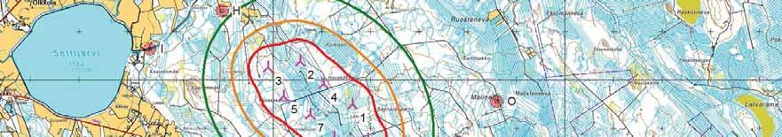 Project: Tuulivoimahanke Description: Haapajärvi DECIBEL - Map 8,0 m/s Calculation: Ristiniitty ja Välikangas 24xG132 hh140m WindPRO version 2.9.269