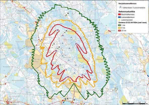 FCG SUUNNITTELU JA TEKNIIKKA OY Melu- ja varjostusmallinnukset 16 (18) Liite 4 24.6.2015 Kuva 9.