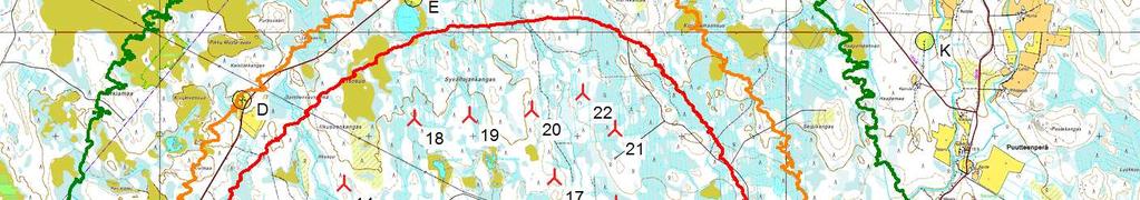 Map: Peruskartat, Print scale 1:61, Map center Finish TM