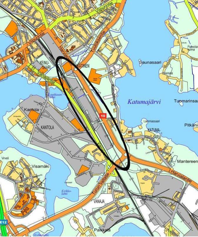 RAPORTTI 10 (47) Kuva 8. Moreenin elinkeinoalueen maankäytön vaiheistus (Lähde: Hämeenlinnan kaupunki, 2017). Kuva 7. Radanvarren suunnittelualue (Lähde: Hämeenlinnan kaupunki, 2017).