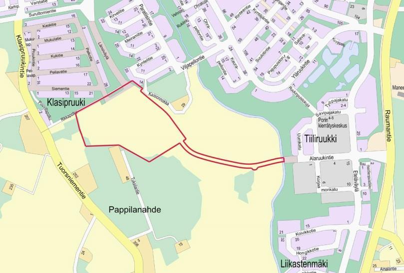 . PERUS- JA TUNNSTETEDOT. Tunniseiedo. Kaava-alueen sijaini Asemaaavan muuos osee: Porin aupungin Paraiisinmäen (.