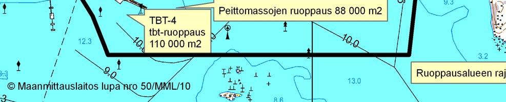 Alue TBT-1 poistettiin ruoppaussuunnitelmasta ja tästä syystä