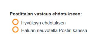 Postiinjättöpaikat ja ajat, valintojen käsittely Tee valinnat postitussuunnitelma kohtaan ) Kun olet löytänyt lehdelle sopivan vaihtoehdon, niin laita