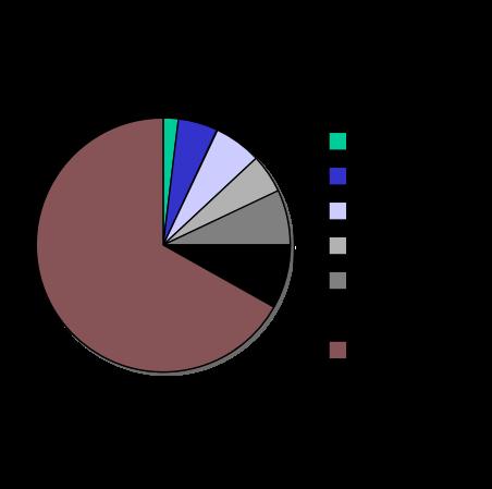 Esimerkki elinkaarikustannusten jakautumisesta (Schach 1999)