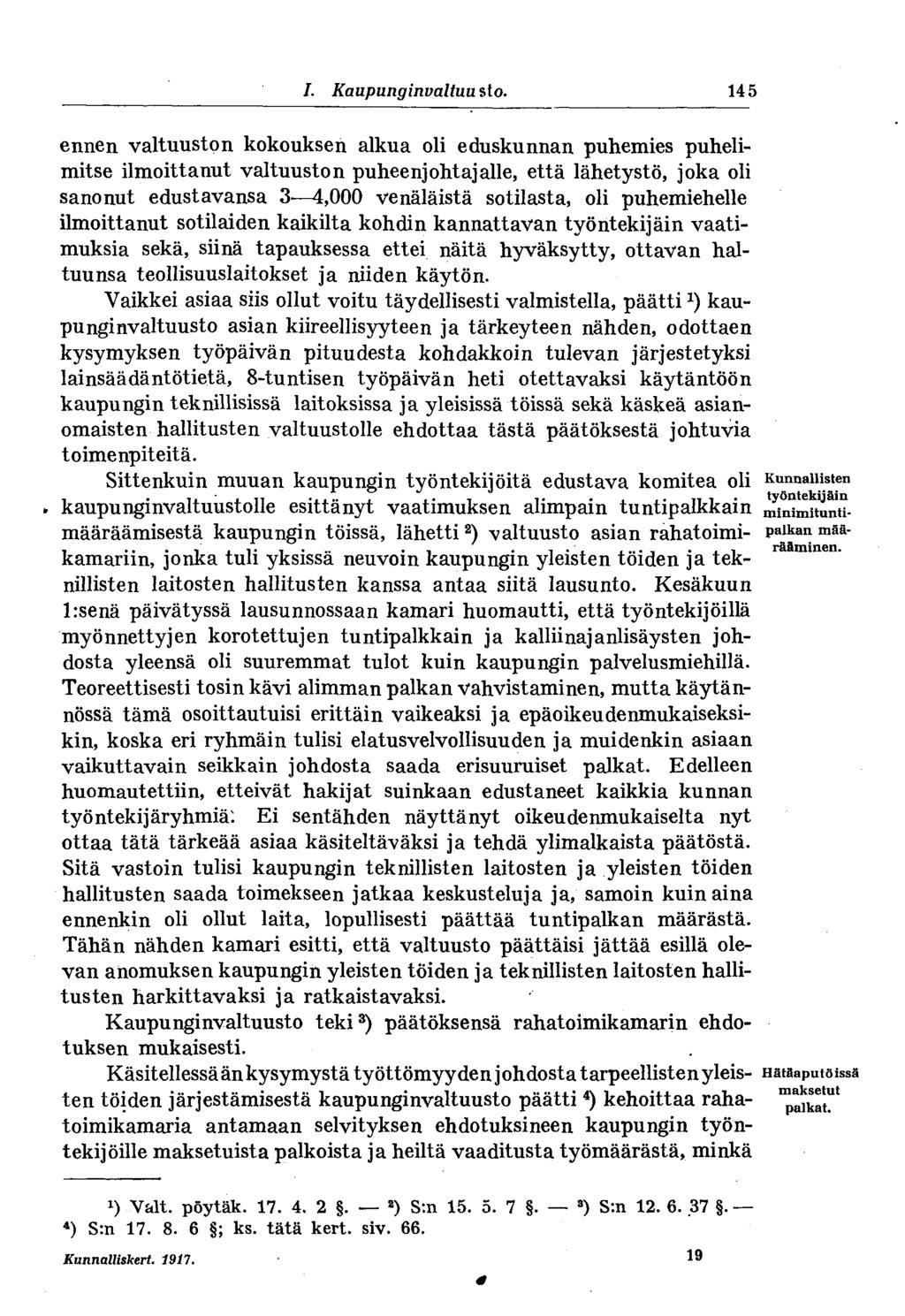 I. Kaupunginvaltuu st o.