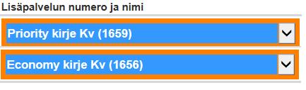 Tilaukseen helposti liitettävät lisäpalvelut Tilaukselle voi lisätä muita palveluita Jakelukerran ja lähetyserien tiedot sivulla Lähetyslistalle kirjattavat rivi