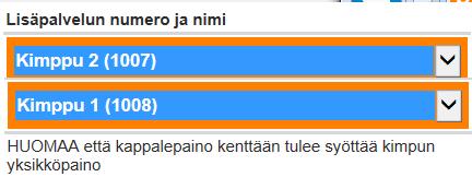 Tilaukseen helposti liitettävät lisäpalvelut Tilaukselle voi lisätä muita palveluita Jakelukerran ja lähetyserien tiedot sivulla Lähetyslistalle kirjattavat rivi kohdassa.