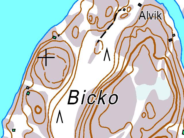 Bicko-322-498-0006-0029 /8 Bicko 322-498-0006-0029 3 4 2 00 Torppa 002 Navetta 003 Kellari, kellarivaja 004 Rantahuone