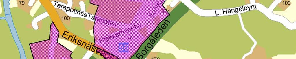 väylän rakentaminen Eriksnäsintien varteen