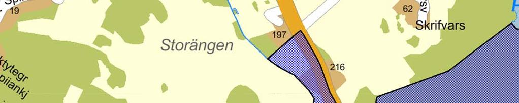 Söderkullasta etelään Kalkkirannantien varteen.