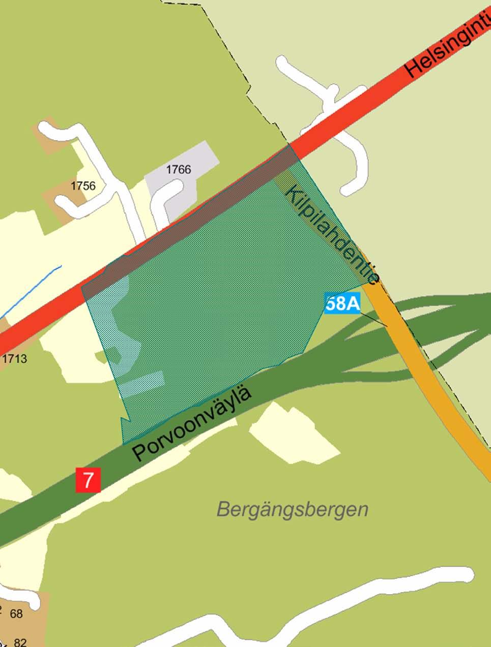 NE 1 Nevas Gård Suunnittelualue sijaitsee nykyisen Nevas Golfin