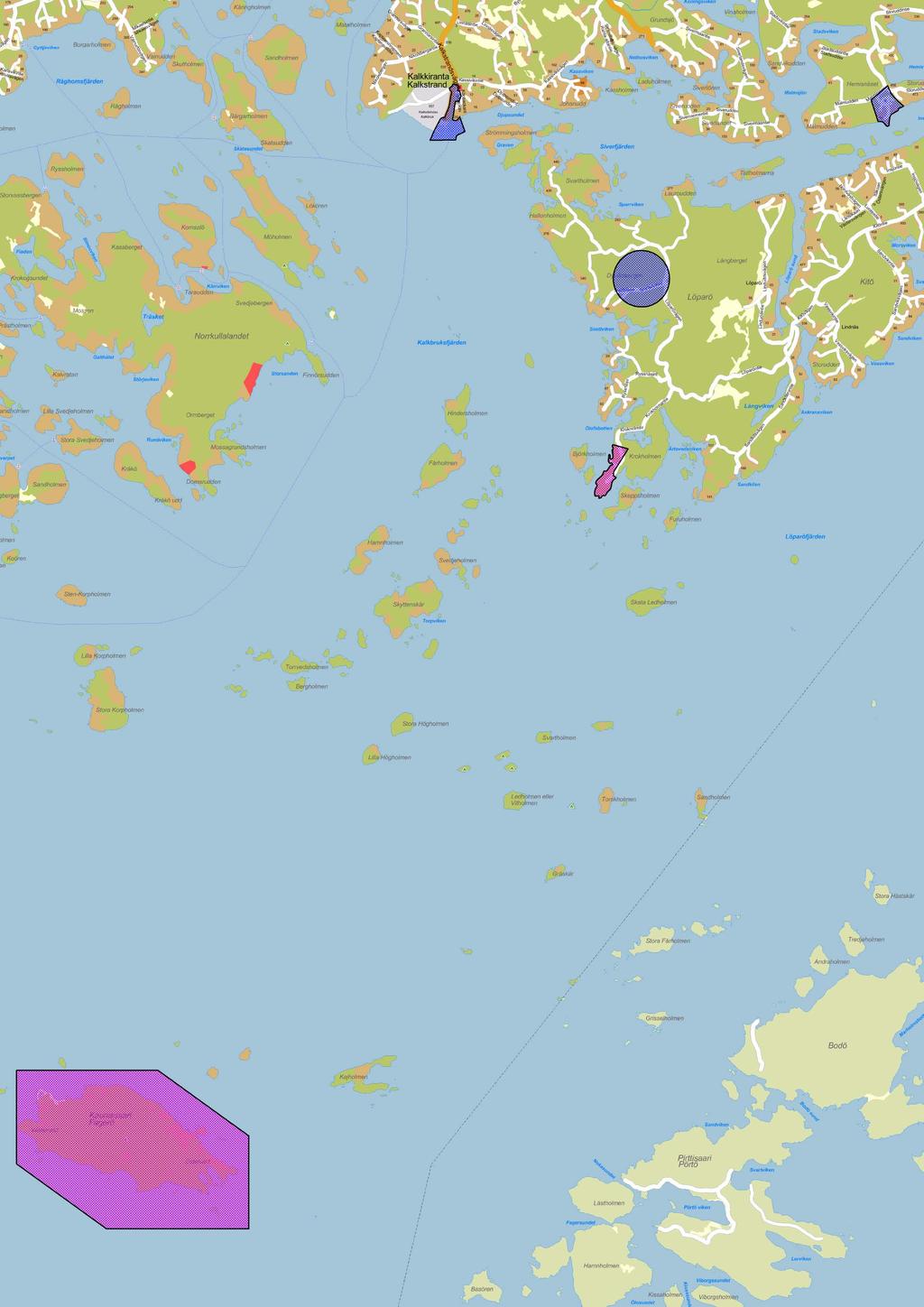 RA 2 Vikbacka RA 4 Löparö RA 4 Krokholmen RA 5 Kaunissaari Fagerö