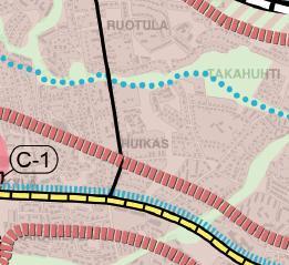 Samoin siihen sisältyy virkistys-, puisto- ja erityisalueita sekä pääväyliä pienempiä liikennealueita. 1.2.
