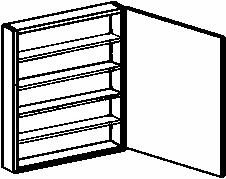 530mm Pariovellinen SKHM/62G 598 KORKEAT SEINÄKAAPIT