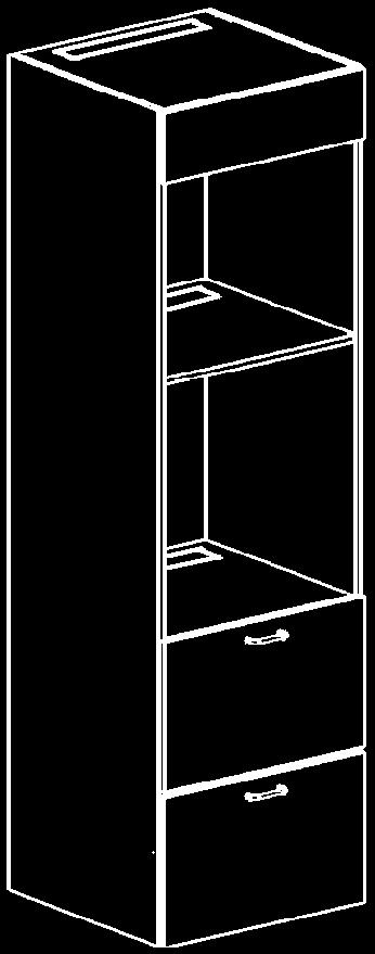 353mm) laatikkoa - ilmankiertoaukolliset vaakalevyt Uuni- ja mikrouunikomero kahdella laatikolla Korkeus 1910mm Korkeus 2110mm Metallilaatikoilla KUML2/6M 598 Metallilaatikoilla KKUL2/6M 598 KUVA