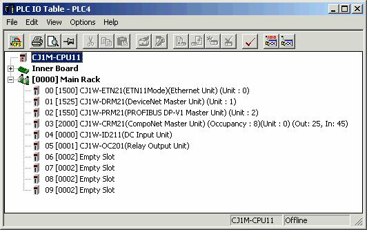 2.2 CX-Programmer / PLC4 Määritetään PLC4 CJ1M