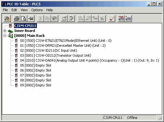 CX-Programmer / PLC5 Määritetään PLC5 CJ1M