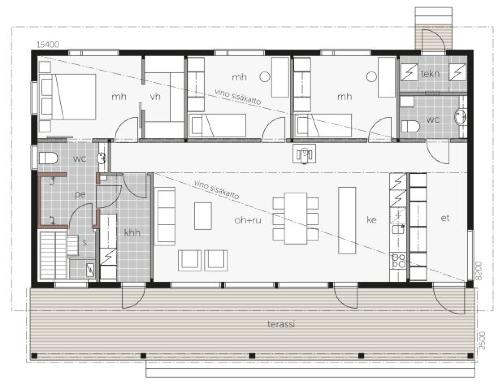 krs. Kerrosala 131 m 2 Huoneistoala 121 m 2 Åminne Miljö -talo