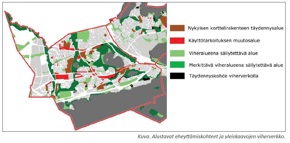 Ehyt-selvitys Tampereen kaupungin vuonna 2011 laatimassa yhdyskuntarakenteen eheyttäminen - raportissa Tesoman rautatiekorttelin