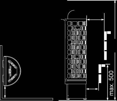 Heater Installation The heater is desinged to be placed in the corner of the sauna, but for safety and convenience, follow the minimum safety distances as provided in Fig. 2.