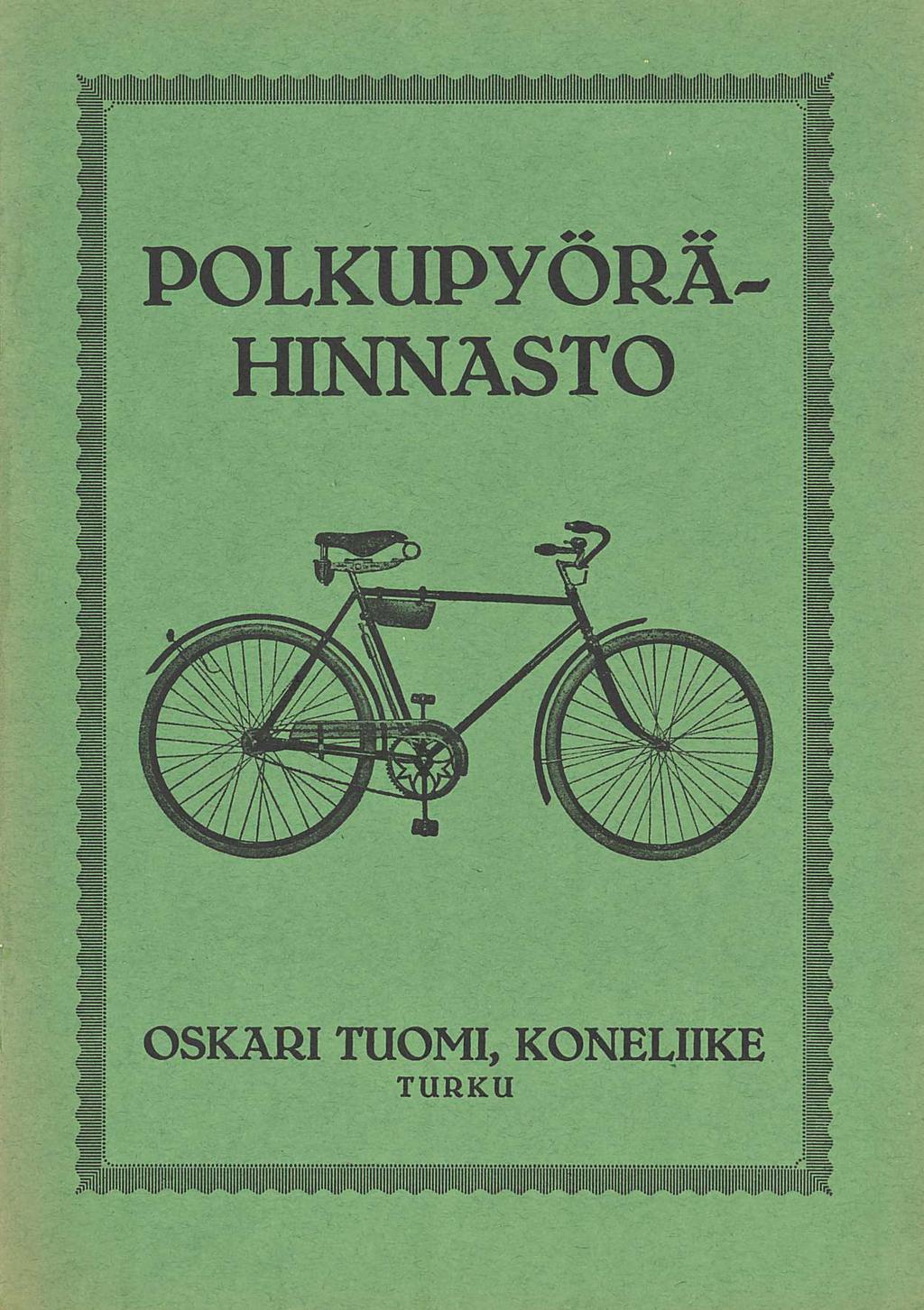 POLKUPYÖRÄ- HINNASTO