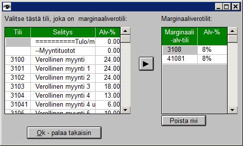 22.3.2016 Saldo -napista avautuvaan ikkunaan tullut uusi nappia Kaava, jolla voidaan antaa kaava, jota toteutetaan kun nappia Saldo on laskenut summat. 1.7.