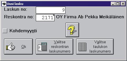 2003 Asiakas voidaan valita tehtäessä uutta laskua myös Uusi lasku