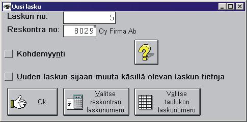 2006 Hinta -kentässä on pistenappi, jolla saadaan eri hintavaihtoehdot ja nyt myös vaihtoehto Anna kaava. Tällä avautuu pieni laskentakaava ikkuna.