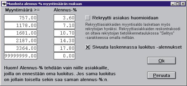 2004 Asiakasrekisterin kriteeri-ikkunaan annetut kriteerit voi tallentaa ja käyttää pikavalintana. 7.9.