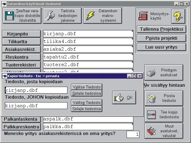 Muut lisäykset ja muutokset Datamikeen 2.12.2002 Lajittelu voi olla käänteinen. 1.3.