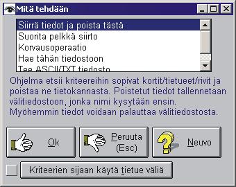 2003 Pistenappiin on lisätty myös tietokannan rakenteen tarkistus mahdollisuus. 4.8.