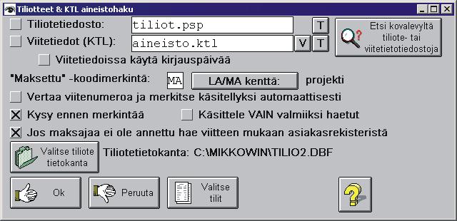 Uusi kuittilomake: Myymäläkuitti Malli 3. 30.12.2005 Väliaikainen "ad-hoc" hinta haettaessa tuotetta. Varasto päivittyy annetulla hinnalla. Hinta ei jää muuten muistiin. 16.1.2006 Reskontran Selaile taulukkomuodossa -taulukkoa voi muokata.