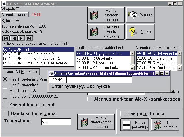 2006 Reskontran Tee asiakasrekisterimerkintä -ikkunassa on nyt myös mahdollisuus käyttää ohjelmointikäskyä korvaukseen. 27.10.