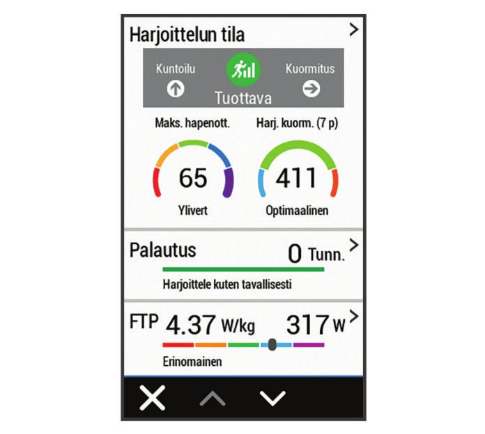 7 Valitse vähintään yksi vaihtoehto: Määritä toistojen määrä valitsemalla Toisto. Lisää avoin lämmittely harjoitukseen valitsemalla Lämmittely > Käytössä.