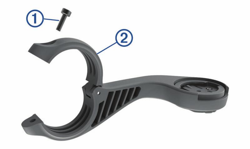 2 Käytä kuusiokoloavainta ruuvin À irrottamiseen ohjaustangon liittimestä Á. 2 Liitä USB-kaapelin pienempi liitin laitteen USB-liitäntään.