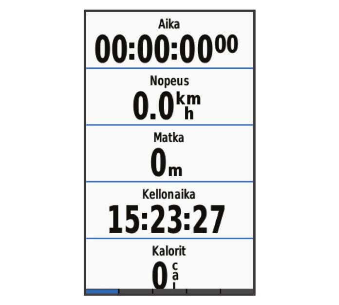 2 Odota, kun laite hakee satelliitteja. Satelliittisignaalien etsiminen voi kestää 30 60 sekuntia.