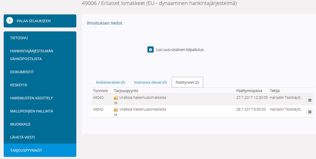 Sisäiset kilpailutukset