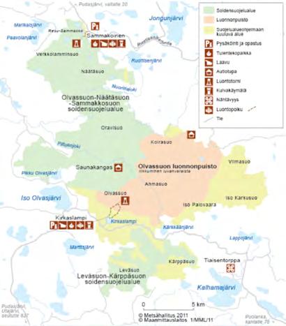 Selvitysalueen suokohteiden ja niiden lähiympäristöjen keskeisimmät retkeily- ja virkistyspalveluita tai matkailupalveluita tarjoavat, jo olemassa olevat kohteet ovat Hailuoto, Liminganlahden seutu,