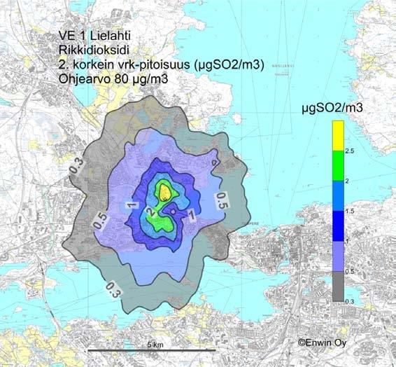 Tammervoima 2010 LIITE 3 LIITE 3. RIKKIDIOKSIDI (SO 2 ) - VE1 VE 4a Kuva 1.