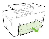 Voit poistaa paperitukoksen seuraavasti. Tukoksen poistaminen tulostimesta 1. Poista kaikki tulosteet tulostelokerosta.