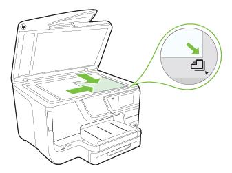 Alkuperäiskappaleen asettaminen lasille Alkuperäiskappale asetetaan skannerin lasille seuraavasti. 1. Nosta skannerin kansi. 2. Aseta alkuperäiskappale tulostuspuoli alaspäin.