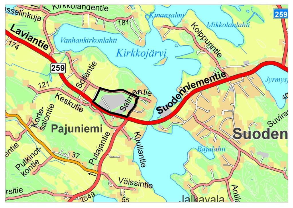 11.2015 Suunnittelualueen sijainti opaskartalla Asemakaavan käsittelyvaiheet OAS ja luonnos Tekninen lautakunta 20.11.2014 118 Vireilletulosta kuulutettu vko 48 / 2014 Luonnos nähtävillä 26.