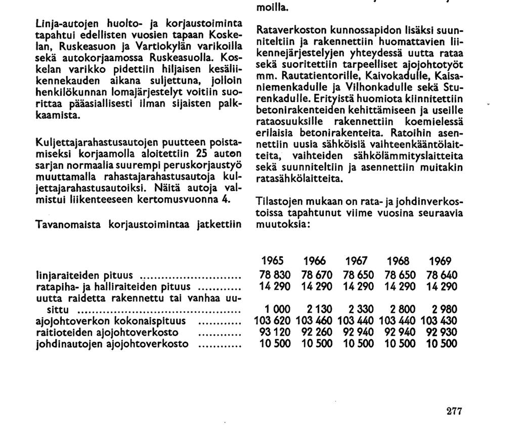 LIIKKUVAN KALUSTON JA RATOJEN KUNNOSSAPITO tehtyjen suunnitelmien mukai- Dni4>! aha tl n 11 nn iau«linmii>aian.. _ I4.