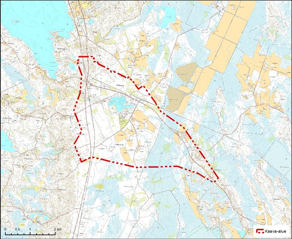 4 (10) 10.2.2016 Kuva 3.1 Osayleiskaavan rajaus. 4 Suunnittelutilanne 4.